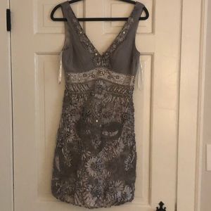 COPY - sue Wong size 4 silver dress